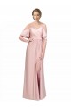 Cold Shoulder Off the Shoulder Low Back Silk like Satin Sheath Formal Evening Gown / Prom Dress / Bridesmaid Dress Newcastle