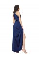 Sleeveless Sapphire Halter Neck Silk like Satin A-Line High Low Evening Gown / Prom Dress / Bridesmaid Dress Newcastle