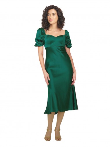 Short Sleeves Sweetheart Low Back Silk like Satin A-Line Formal Evening Gown / Prom Dress / Bridesmaid Dress Newcastle