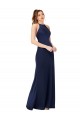 Sleeveless High Neck Criss Cross Back Silk like Satin Sheath Formal Evening Gown / Prom Dress / Bridesmaid Dress Newcastle