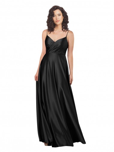 Sleeveless V-Neck Low Back Silk like Satin A-Line Formal Dress / Bridesmaid Dress Newcastle