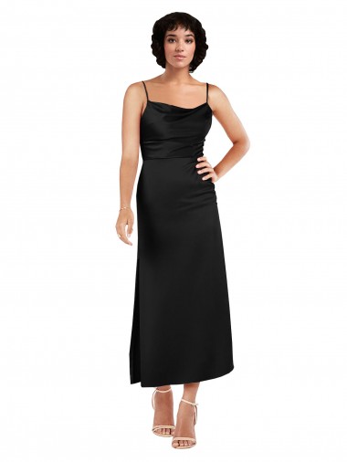 Sleeveless Spaghetti Straps Silk like Satin A-Line Formal Evening Gown / Prom Dress / Bridesmaid Dress Newcastle
