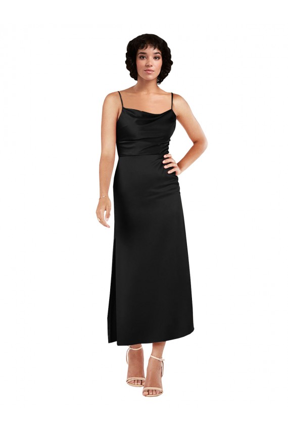 Sleeveless Spaghetti Straps Silk like Satin A-Line Formal Evening Gown / Prom Dress / Bridesmaid Dress Newcastle