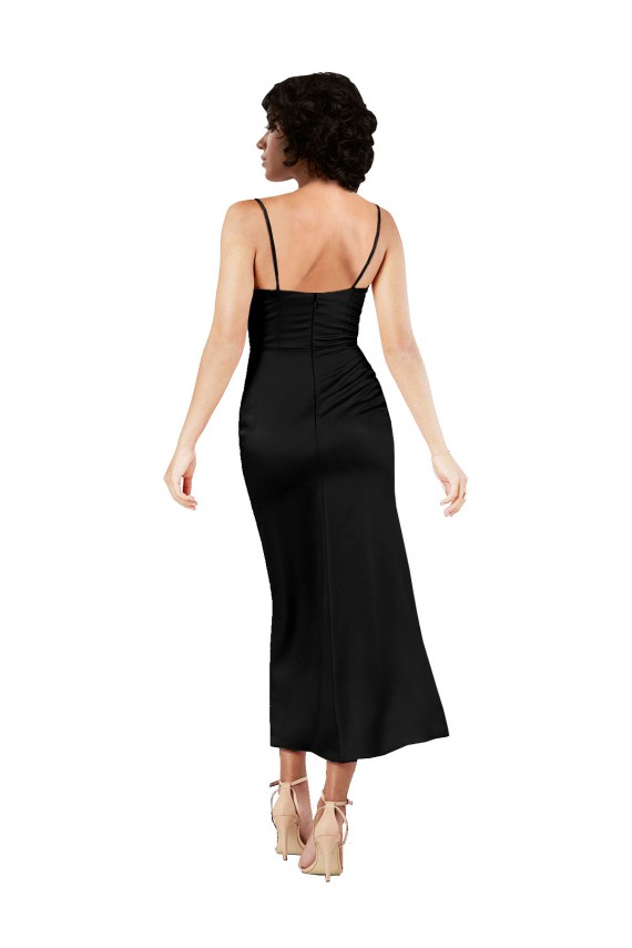 Sleeveless Spaghetti Straps Silk like Satin A-Line Formal Evening Gown / Prom Dress / Bridesmaid Dress Newcastle