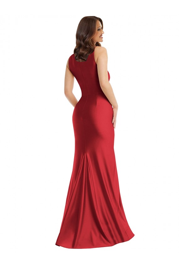Sleeveless Square Neck Silk like Satin Mermaid Formal Plus Size Evening Gown / Prom Dress / Bridesmaid Dress Newcastle