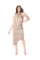 Sleeveless Halter Neck Silk like Satin A-Line High Low Prom Dress / Bridesmaid Dress Newcastle