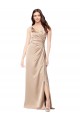 Sleeveless Champagne Pink Spaghetti Straps Low Back Silk like Satin A-Line Formal Evening Gown / Prom Dress / Bridesmaid Dress Newcastle