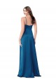 Sleeveless Peacock Blue Spaghetti Straps Low Back Silk like Satin A-Line Formal Evening Gown / Prom Dress / Bridesmaid Dress Newcastle