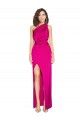 Sleeveless Fuchsia One Shoulder Silk like Satin Sheath Formal Evening Gown / Prom Dress / Bridesmaid Dress Newcastle
