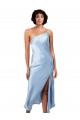 Sleeveless Light Sky Blue One Shoulder Silk like Satin A-Line Formal Evening Gown / Prom Dress / Bridesmaid Dress Newcastle