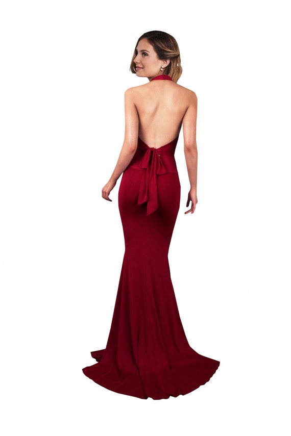 Sleeveless Halter Neck Open Back Spandex Mermaid Formal Evening Gown / Prom Dress / Bridesmaid Dress Newcastle