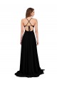 Sleeveless V-Neck Open Back Spandex A-Line Black Tie Evening Gown / Prom Dress / Bridesmaid Dress Newcastle