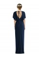 Short Sleeves Bateau Neck Open Back Spandex Sheath Semi Formal Evening Dress / Prom Dress / Bridesmaid Dress Newcastle