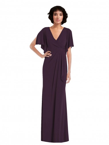 Split Sleeves V-Neck Spandex Sheath Formal Evening Gown / Prom Dress / Bridesmaid Dress Newcastle