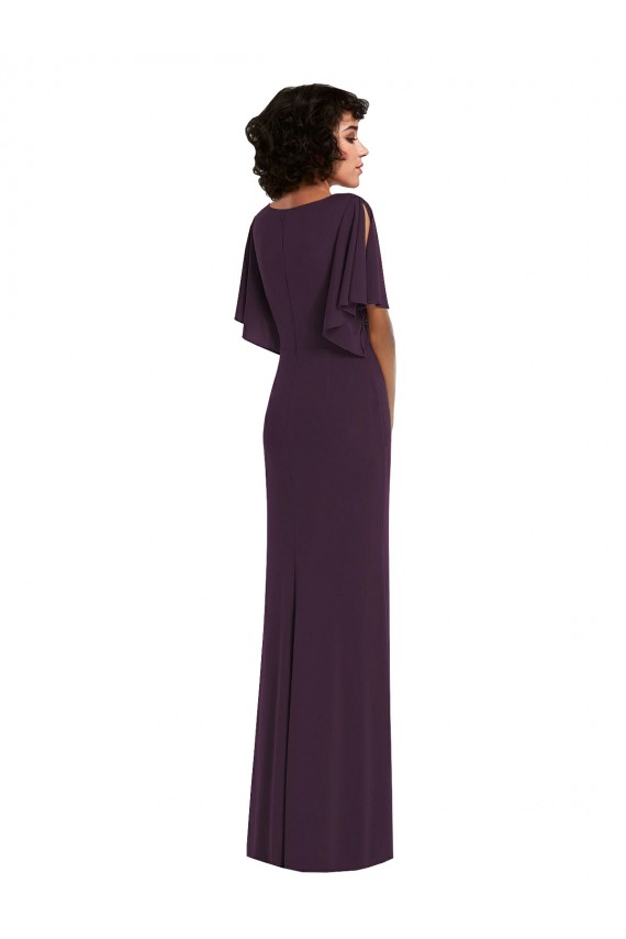 Split Sleeves V-Neck Spandex Sheath Formal Evening Gown / Prom Dress / Bridesmaid Dress Newcastle