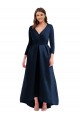 Long Sleeves V-Neck Spandex Ball Gown High Low Plus Size Evening Gown / Prom Dress / Bridesmaid Dress Newcastle