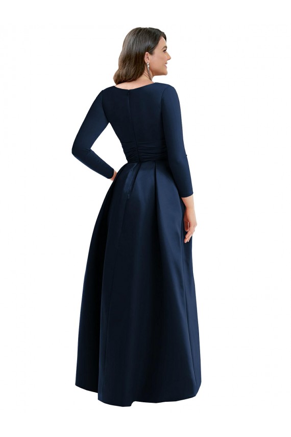 Long Sleeves V-Neck Spandex Ball Gown High Low Plus Size Evening Gown / Prom Dress / Bridesmaid Dress Newcastle