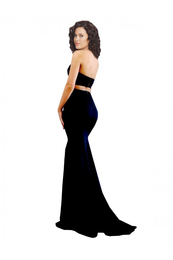 Sleeveless High Neck Low Back Stretch Crepe Mermaid Formal Evening Gown / Prom Dress / Bridesmaid Dress Newcastle