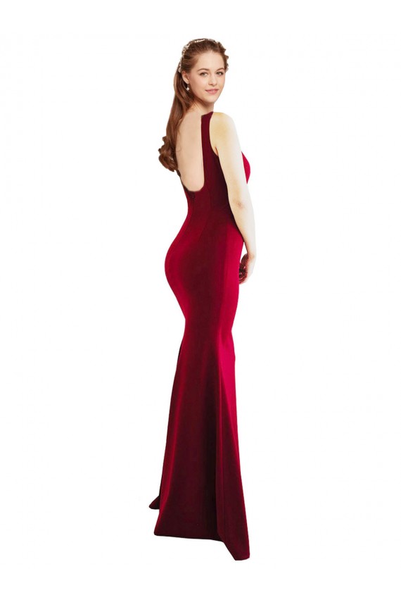 Sleeveless Square Neck Stretch Crepe Mermaid Formal Evening Gown / Prom Dress / Bridesmaid Dress Newcastle