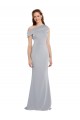 Sleeveless Grey One Shoulder Stretch Crepe Mermaid Formal Dress / Bridesmaid Dress Newcastle