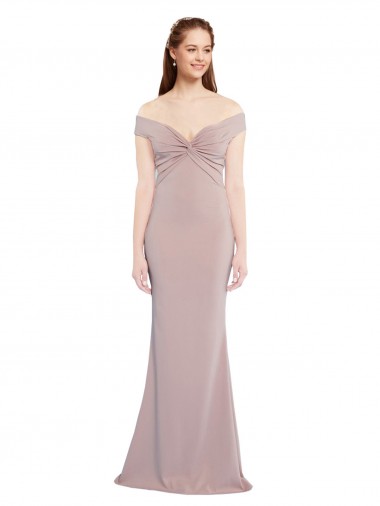 Sleeveless Off the Shoulder Keyhole Back Stretch Crepe Mermaid Formal Evening Gown / Prom Dress / Bridesmaid Dress Newcastle
