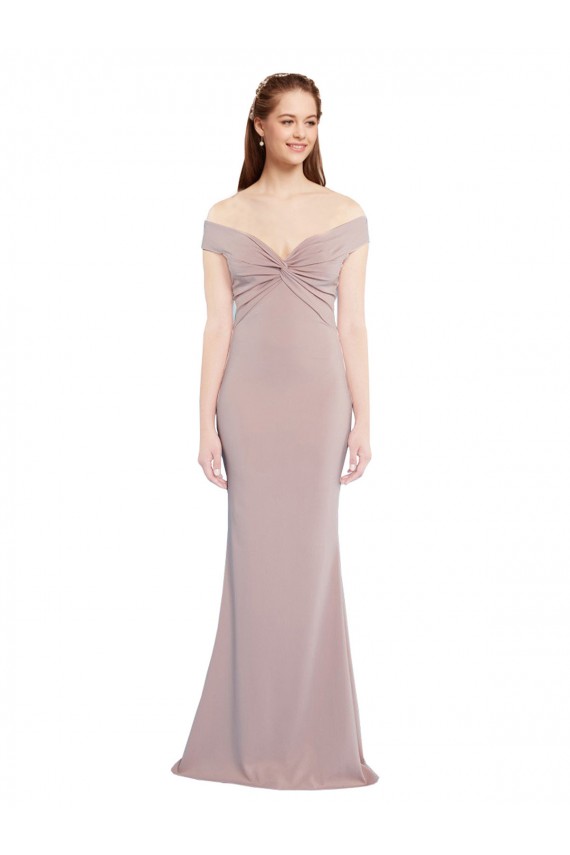 Sleeveless Off the Shoulder Keyhole Back Stretch Crepe Mermaid Formal Evening Gown / Prom Dress / Bridesmaid Dress Newcastle