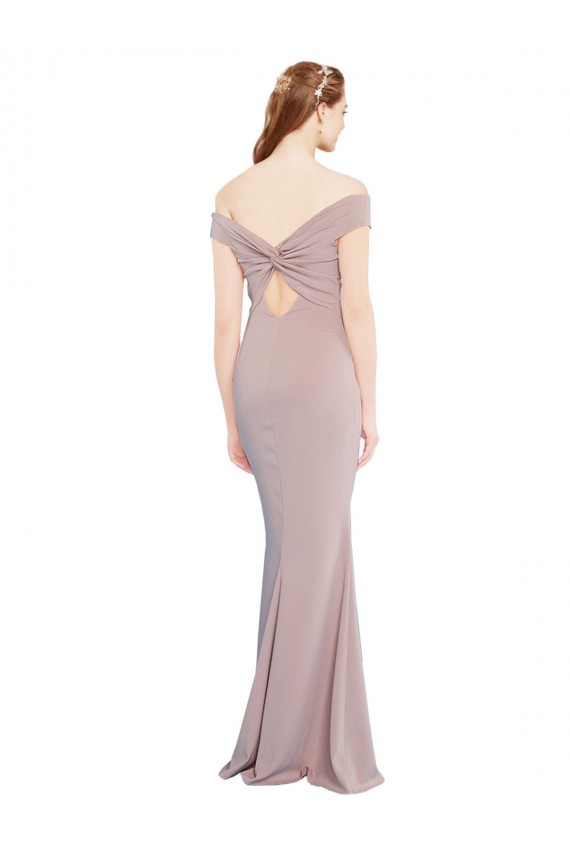 Sleeveless Off the Shoulder Keyhole Back Stretch Crepe Mermaid Formal Evening Gown / Prom Dress / Bridesmaid Dress Newcastle