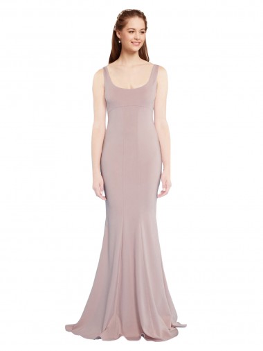 Cap Sleeves Scoop Neck Stretch Crepe Mermaid Formal Evening Gown / Prom Dress / Bridesmaid Dress Newcastle