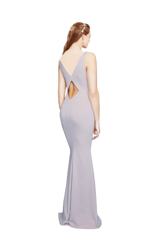 Sleeveless V-Neck Keyhole Back Stretch Crepe Mermaid Formal Evening Gown / Prom Dress / Bridesmaid Dress Newcastle