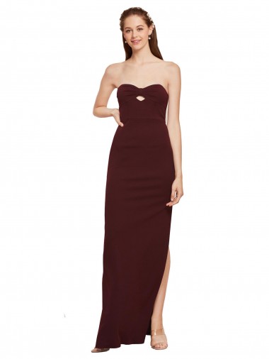 Sleeveless Strapless Stretch Crepe Sheath Formal Evening Gown / Prom Dress / Bridesmaid Dress Newcastle