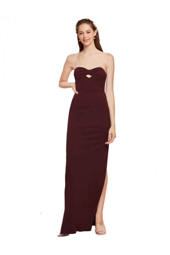 Sleeveless Strapless Stretch Crepe Sheath Formal Evening Gown / Prom Dress / Bridesmaid Dress Newcastle