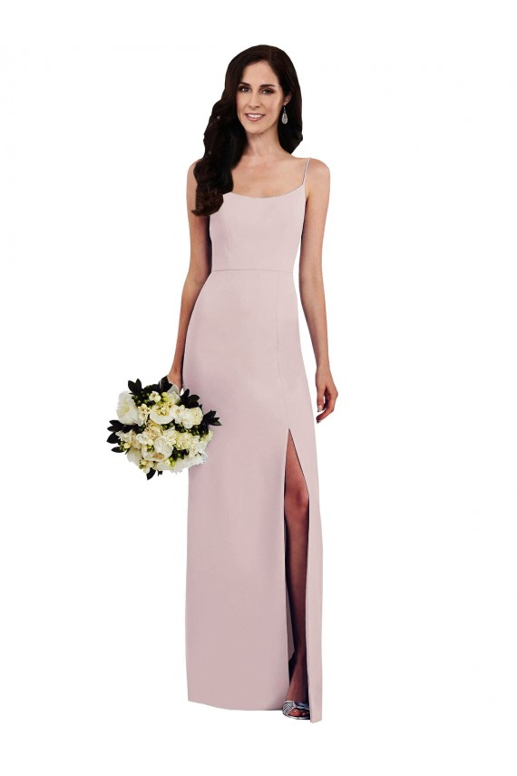 Sleeveless Spaghetti Straps V-Back Stretch Crepe Trumpet Formal Evening Gown / Prom Dress / Bridesmaid Dress Newcastle