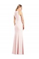 Sleeveless Pink V-Neck Keyhole Back Stretch Crepe Trumpet Semi Formal Evening Dress / Prom Dress / Bridesmaid Dress Newcastle