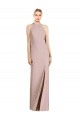 Sleeveless Halter Neck Open Back Stretch Crepe Trumpet Semi Formal Evening Dress / Bridesmaid Dress Newcastle