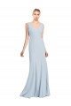 Sleeveless V-Neck Low Back Stretch Crepe Trumpet Bridesmaid Dress / Formal Dress Newcastle