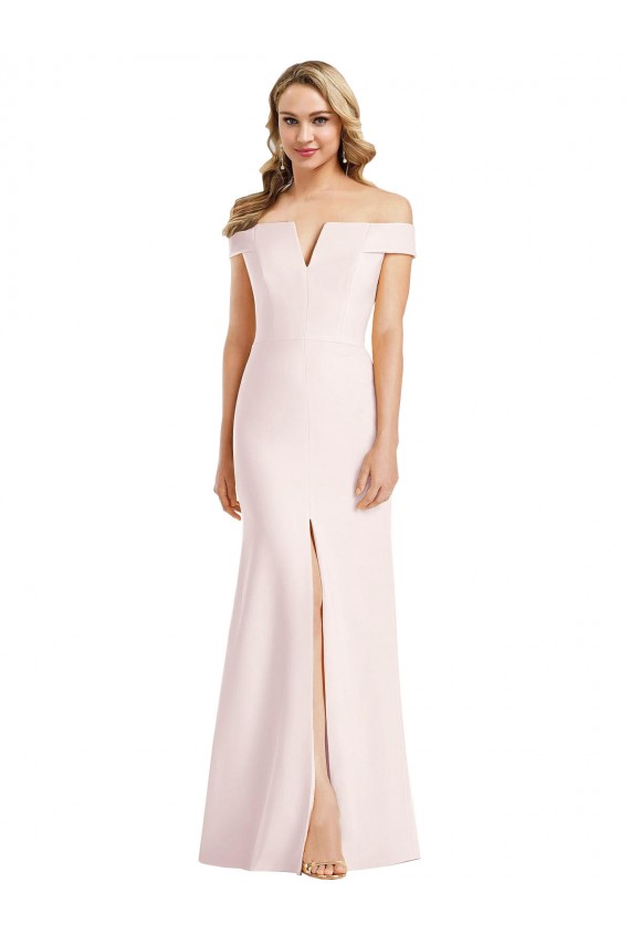 Sleeveless Off the Shoulder Stretch Crepe Trumpet Bridesmaid Dress / Evening Dress Newcastle