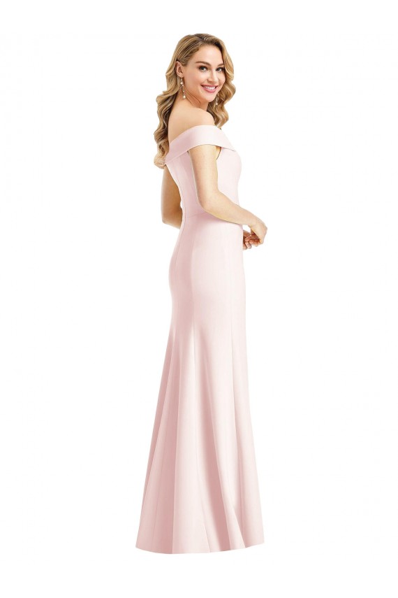 Sleeveless Off the Shoulder Stretch Crepe Trumpet Bridesmaid Dress / Evening Dress Newcastle