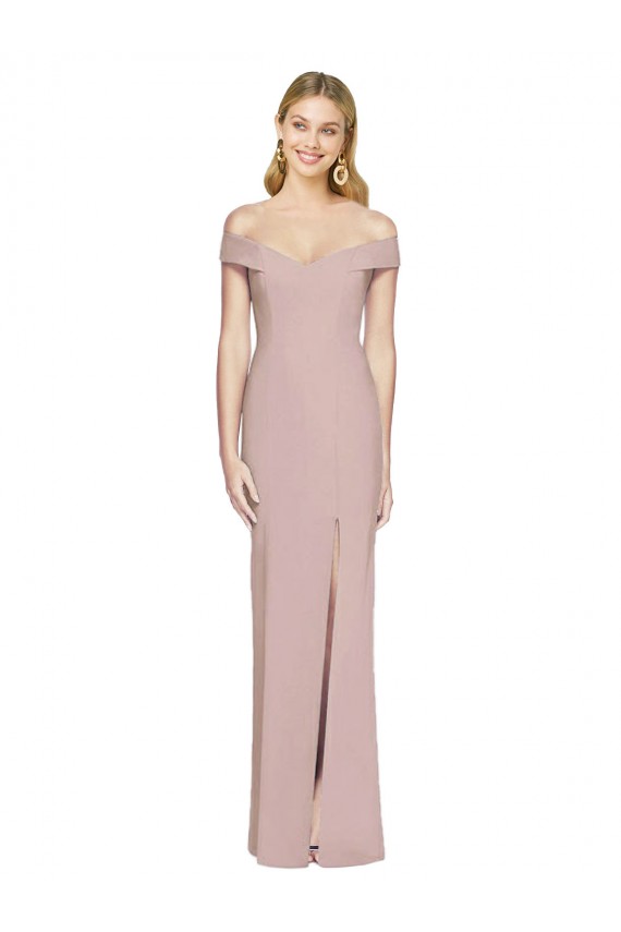 Sleeveless Off the Shoulder Criss Cross Back Stretch Crepe Trumpet Semi Formal Evening Dress / Prom Dress / Bridesmaid Dress Newcastle