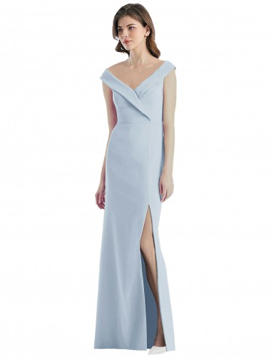 Sleeveless Off the Shoulder Stretch Crepe A-Line Black Tie Evening Gown / Bridesmaid Dress Newcastle