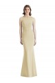 Sleeveless Bateau Neck Criss Cross Open Back Stretch Crepe Trumpet Semi Formal Evening Dress / Prom Dress / Bridesmaid Dress Newcastle
