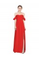 Sleeveless Red Off the Shoulder Stretch Crepe A-Line Formal Evening Gown / Prom Dress / Bridesmaid Dress Newcastle