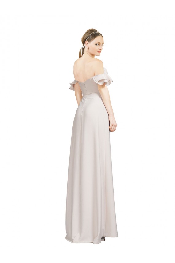 Sleeveless Red Off the Shoulder Stretch Crepe A-Line Formal Evening Gown / Prom Dress / Bridesmaid Dress Newcastle
