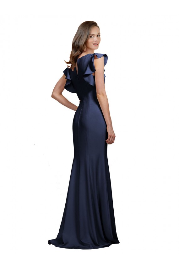 Sleeveless Bateau Neck Keyhole Back Stretch Crepe Mermaid Prom Dress / Bridesmaid Dress Newcastle
