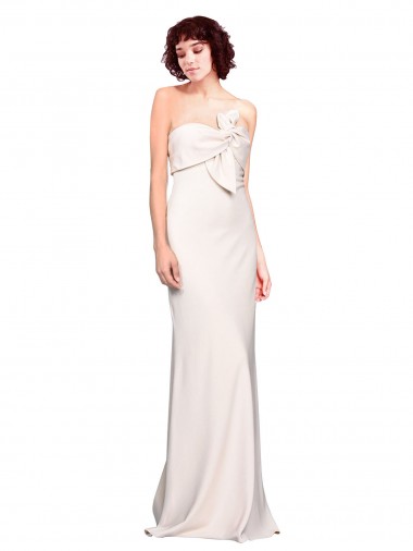 Sleeveless Strapless Stretch Crepe Mermaid Prom Dress / Bridesmaid Dress Newcastle