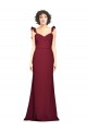 Sleeveless Burgundy Strapless Stretch Crepe Mermaid Prom Dress / Bridesmaid Dress Newcastle