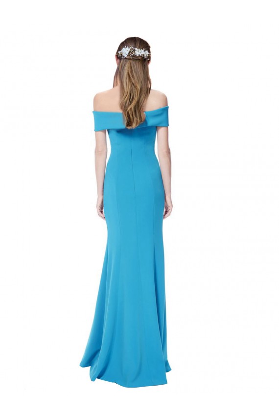 Sleeveless Off the Shoulder Stretch Crepe Sheath Formal Dress / Bridesmaid Dress Newcastle