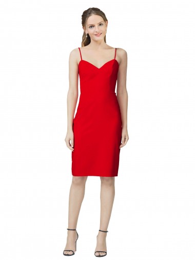 Sleeveless Red Sweetheart Stretch Crepe Sheath Formal Evening Gown / Prom Dress / Bridesmaid Dress Newcastle