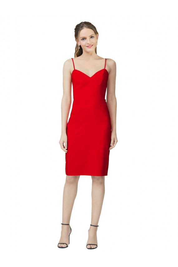 Sleeveless Red Sweetheart Stretch Crepe Sheath Formal Evening Gown / Prom Dress / Bridesmaid Dress Newcastle