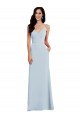 Sleeveless Spaghetti Straps V-Back Stretch Crepe Trumpet Formal Dress / Bridesmaid Dress Newcastle