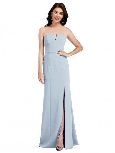 Sleeveless V-Neck Low Back Stretch Crepe Trumpet Bridesmaid Dress / Evening Dress Newcastle
